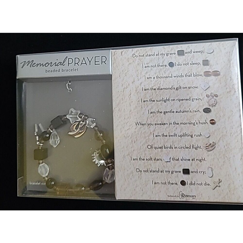 Memorial Prayer Beaded Bracelet Sunlight, Bird, Stars, and Cross by Roman Inc.